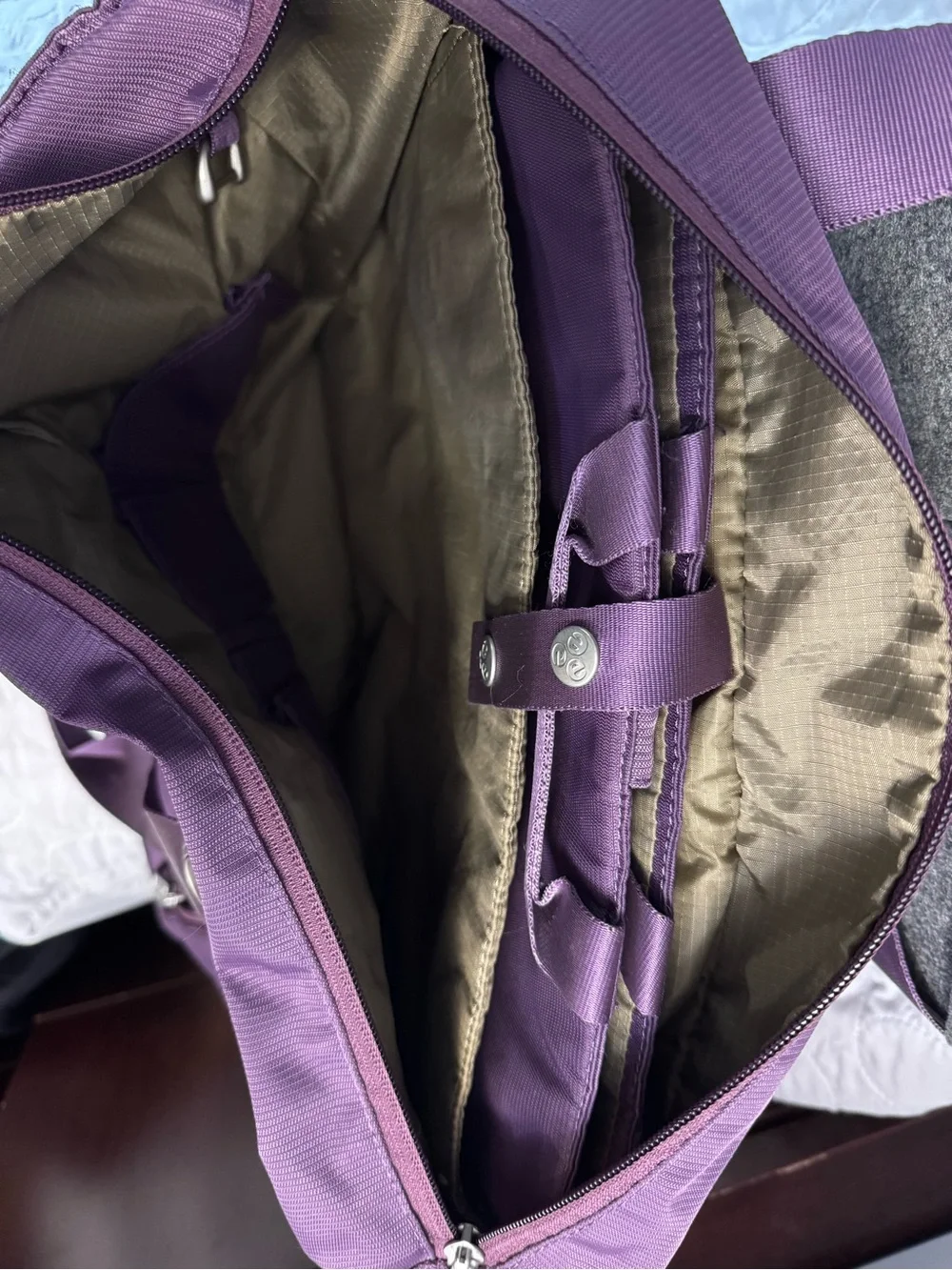 eBags Purple Organizer Tote Bag Fits 14